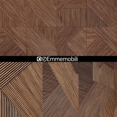 Emmemobili STRIPES BOISERIEwalnut panels — Ver 2