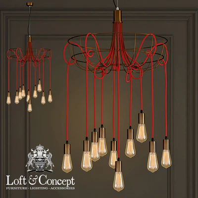 Chandelier Blood Wire Chandelier Red 10 — View 1