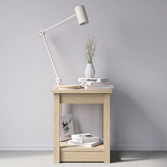 Bedside table with lamp — Descargar