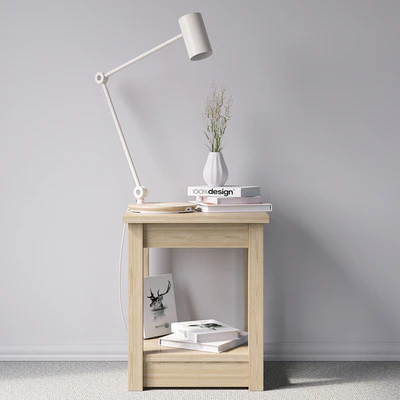 Bedside table with lamp — Ver 1
