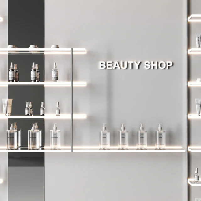 Glowing shelves for a cosmetics store — Descargar