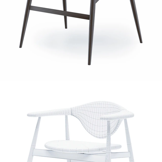 Gubi Masculo Chair with wooden frame — Descargar