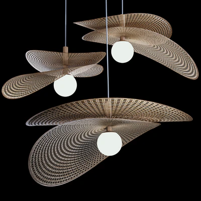 Luciole Rattan Pendant Light by La Vie — Ver 1
