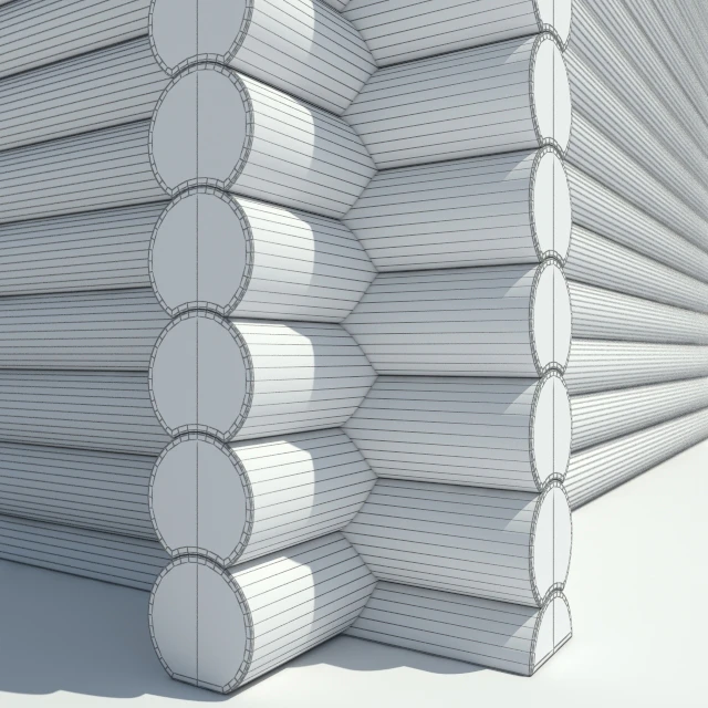 Log cabin of round logs — Descargar