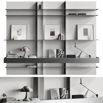 Metallic shelf with 101 cph decor 012 — Ver 1