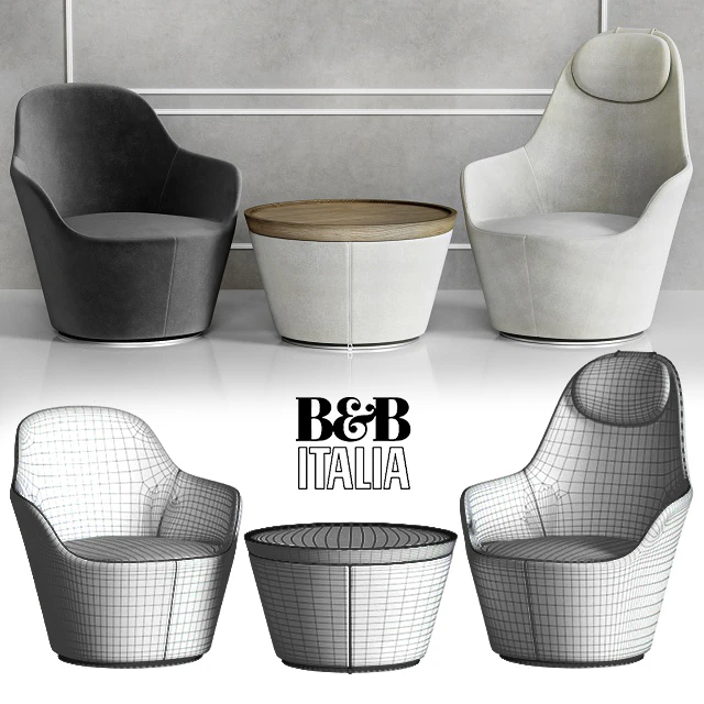 B&B Italia Harbor armchair — Скачать
