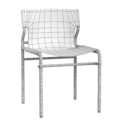 CB2 - Surf Sling Brown Leather Dining Chair — Вид 2