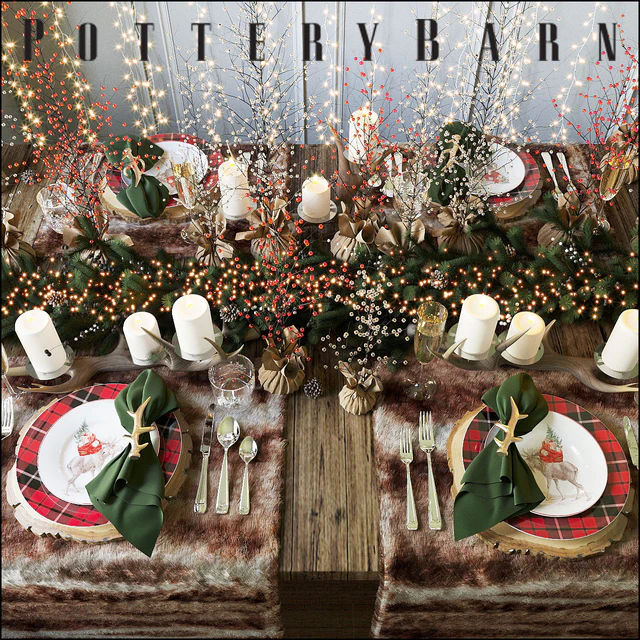 Christmas table setting Pottery Barn — Descargar