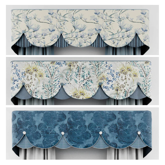 Set of Curtains Designers Guild with Lambrequin — Descargar