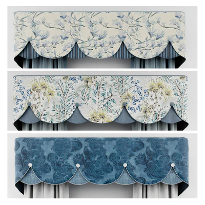 Set of Curtains Designers Guild with Lambrequin — Ver 2