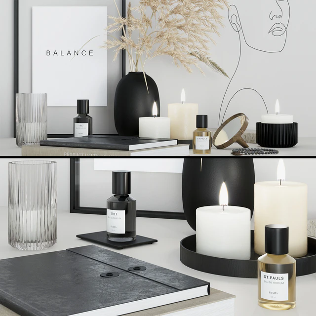 Decorative set with face sculpture — Descargar
