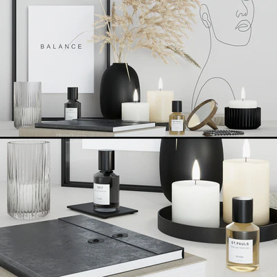 Decorative set with face sculpture — Ver 2