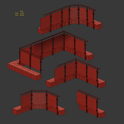 Railings for balconies, terraces. 5 models — Ver 5