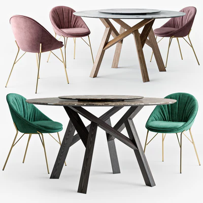 Calligaris Jungle round table Lilly chair set — Вид 1