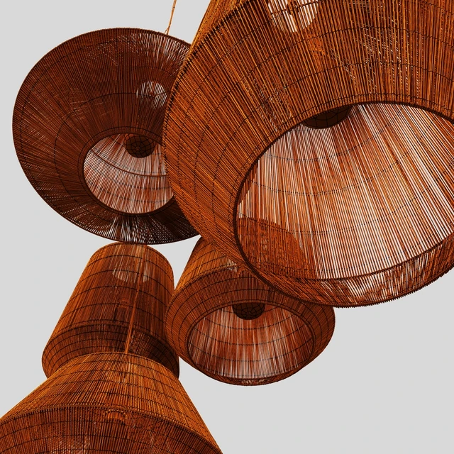 Lamp barrel rope n10 / Chandelier barrel made of ropes No. 10 — Descargar