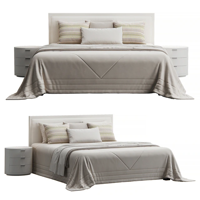 Rectangular Headboard Bed — Скачать