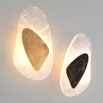 LED wall lamp with glass shade — Ver 1