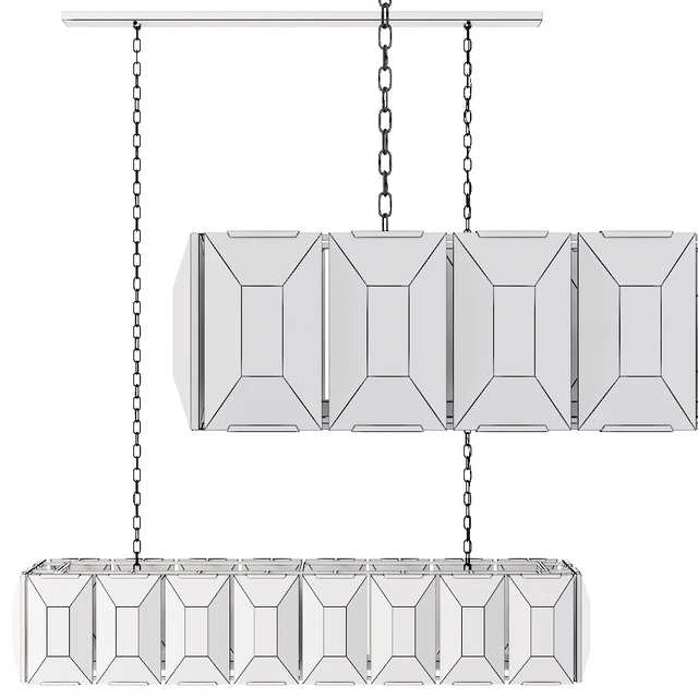 Restoration Hardware HARLOW CRYSTAL RECTANGULAR CHANDELIER 55 Nickel — Скачать