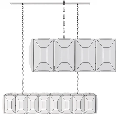 Restoration Hardware HARLOW CRYSTAL RECTANGULAR CHANDELIER 55 Nickel — Вид 2