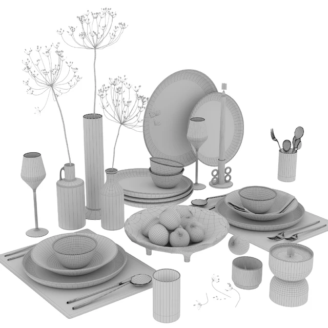 Tableware set 01 — Descargar