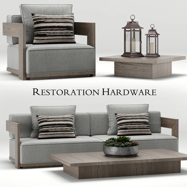 Restoration Hardware Milano teak sofa — Descargar