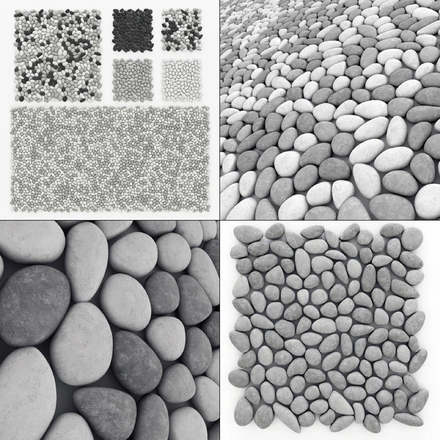 Panel pebble smooth Tile Bathroom n2 / Pebble panel for bathroom n2 — Descargar