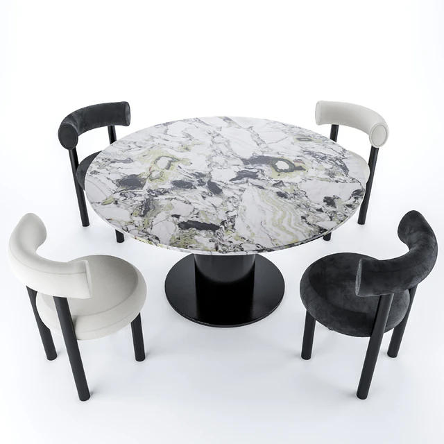 Tom Dixon FAT Dining chair & TUBE WIDE Dining table — Descargar
