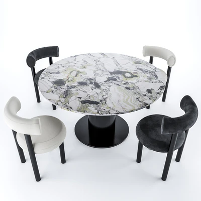 Tom Dixon FAT Dining chair & TUBE WIDE Dining table — Ver 2