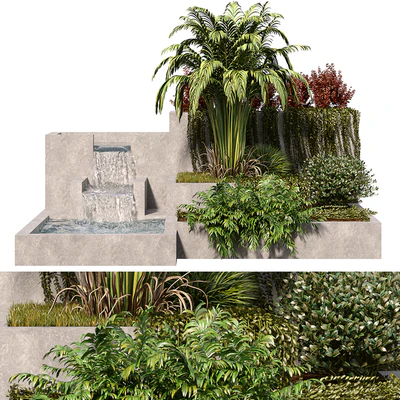 Garden Set with water fountain — Ver 4