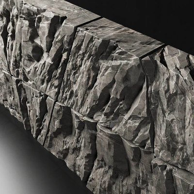 Stone rock wall splinter slab n2 / Stone rock wall slab from parts — Ver 3