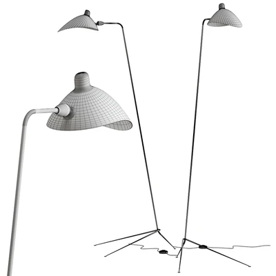 Serge Mouille LD Adjustable metal floor lamp Designer Serge Mouille — View 2