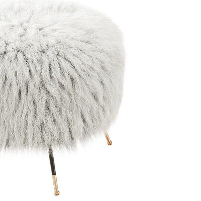 Mongolian Goat Fur Italian Footstool 2 — Вид 2