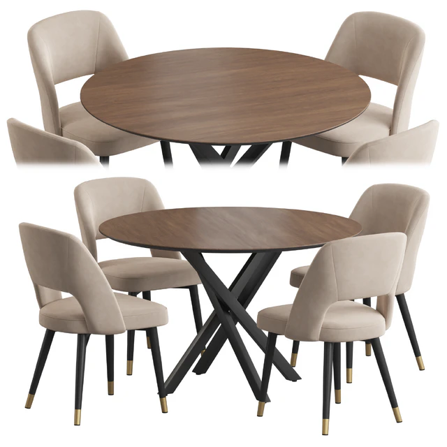 Ritz table Hudson stool Dining set — Скачать