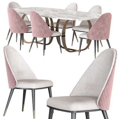 Capital Collection Convivio Table and Diva Chair Dining Set — Ver 1