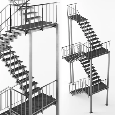 Metal outdoor stair — Ver 6