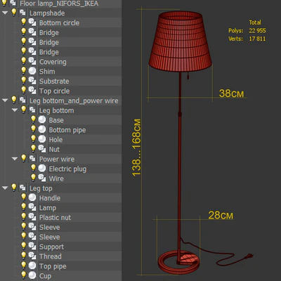 Floor lamp NIFORS IKEA — Вид 4