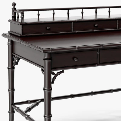 Century Furniture Faux-Bamboo Black Desk — Ver 3