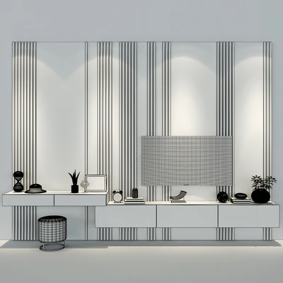 TV wall set 64 — Ver 3