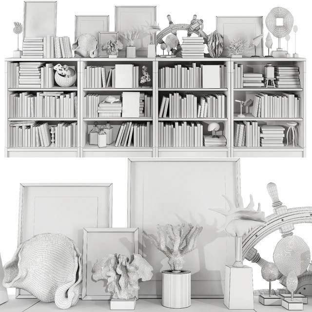 Dark bookshelf set — Descargar