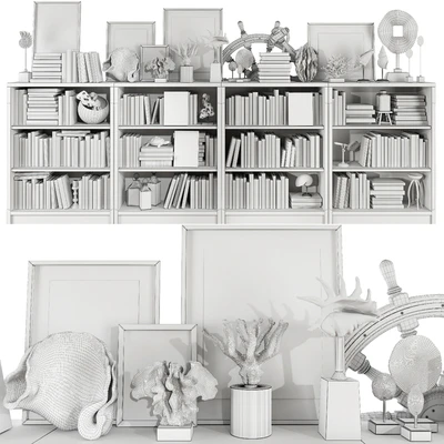 Dark bookshelf set — Ver 4