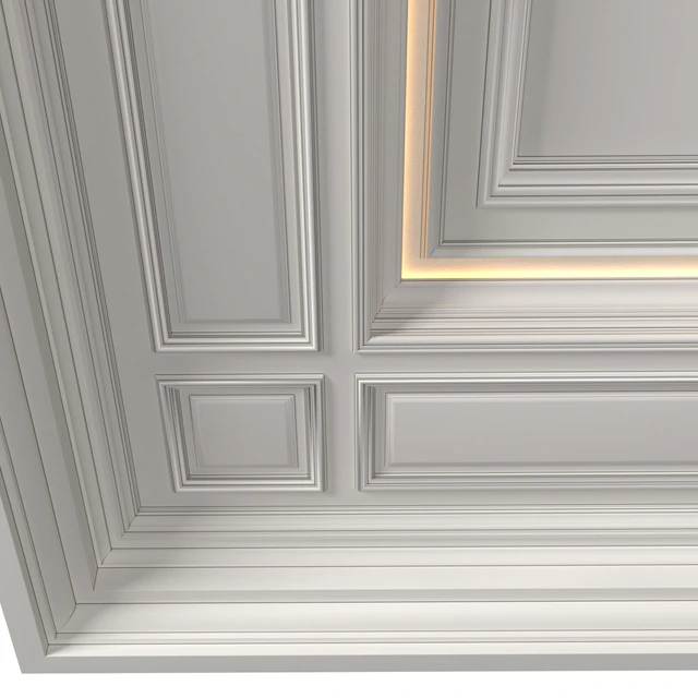 Кессонный потолок с подсветкой в классическом стиле .Modern coffered illuminated ceiling — Скачать