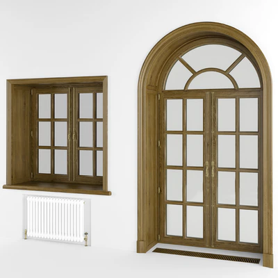 Classic eurowindows and arched door, 3 colors — View 3