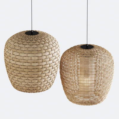 Rattan pendant lights 147 — Ver 4