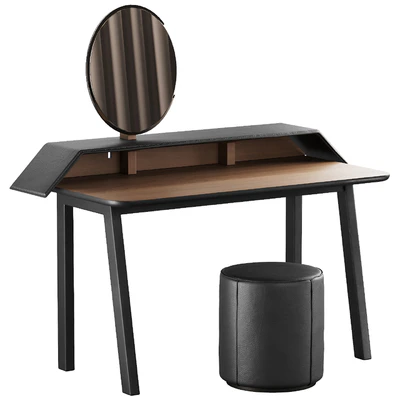 327 Vanity Desk 04 Tolda Desk by Miniforms and Fredericia Mono Pouf — Вид 1