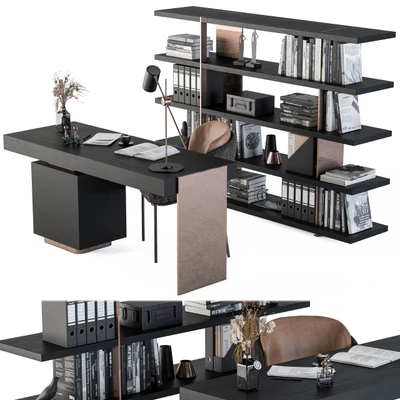 Minotti carson writing table with Rack — Вид 4