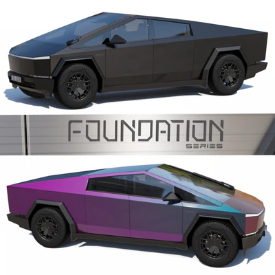 Tesla Cybertruck mid-poly — Ver 4
