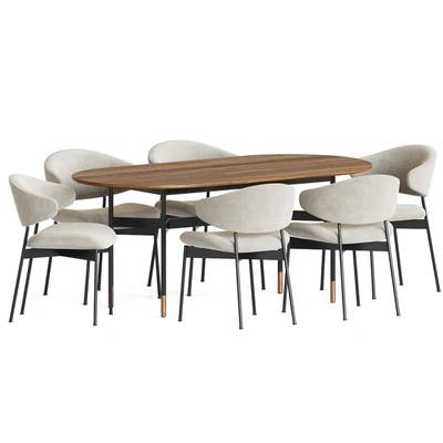 Luz Chair Harri Table Dining Set — Ver 4