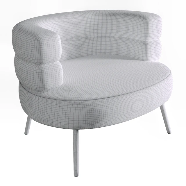 Кресло Boyle White Boucle Armchair — Скачать