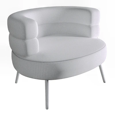 Кресло Boyle White Boucle Armchair — Вид 3