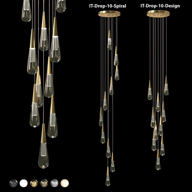 Pendant lamp IT-Drop-10-Spiral, IT-Drop-10-Design — Descargar